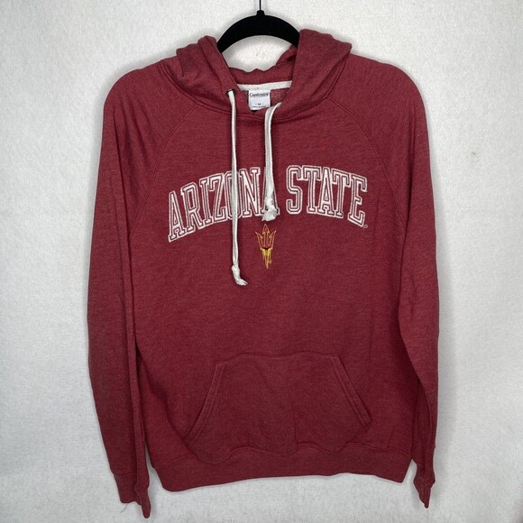 Arizona State University Hoodie Mens Medium Maroon Fleece Sweatshirt Captivating - Picture 1 of 12
